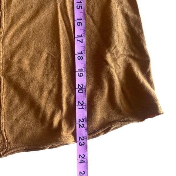 Anthropologie Pilcro Spliced Neck Tee Pressed Botanical Mustard Yellow Size M - Picture 11 of 11